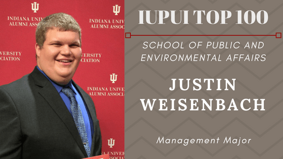Justin Weisenbach ears IUPUI Top 100 Award