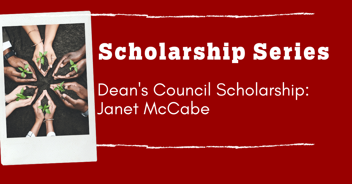 Graphic that says Dean's Council Scholarship